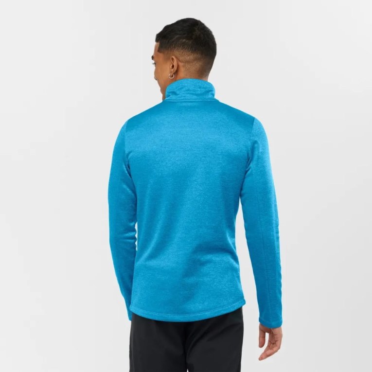 Moletom Salomon Essential Lightwarm Seamless Half Zip Masculino Azuis | PT N59327